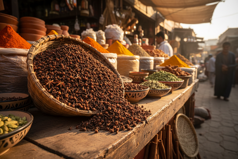 beautiful whole cloves in a spice market